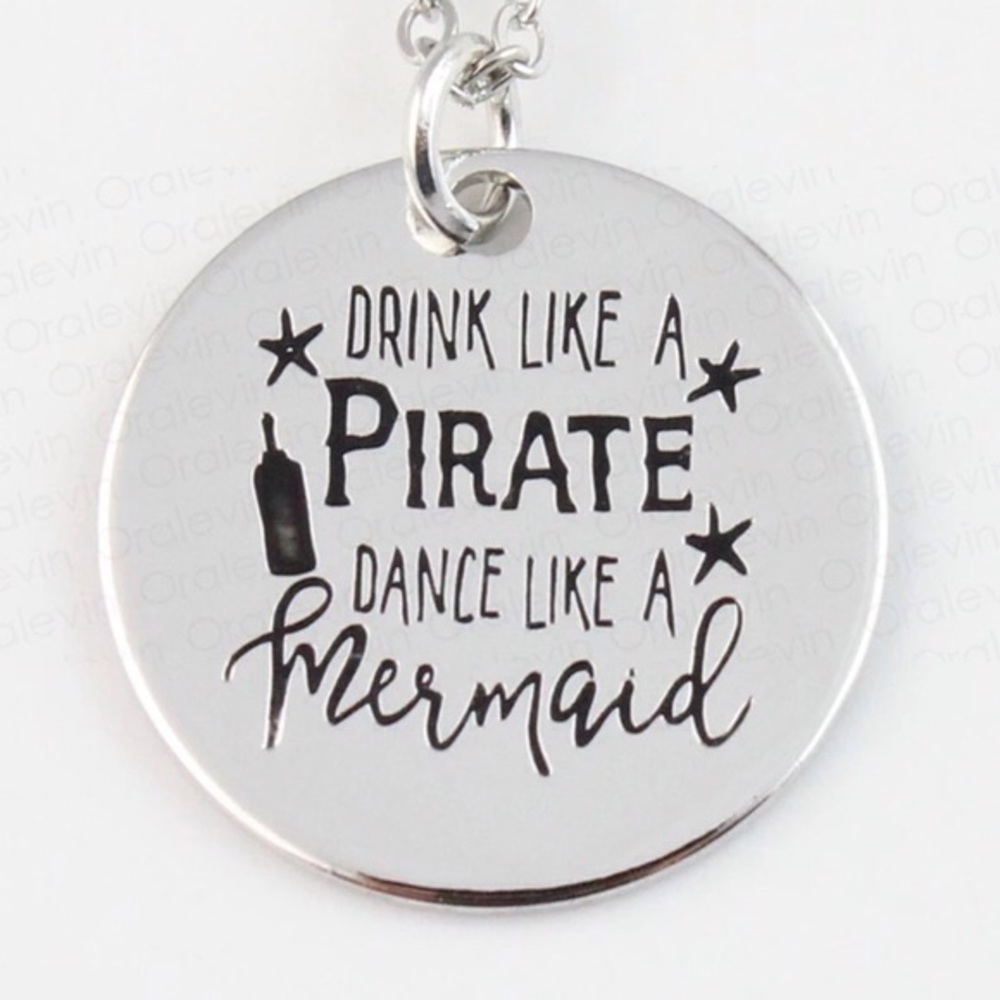 Drink Like A Pirate Necklace - Picture 1 of 3